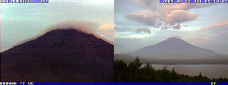 8月23日 日の出の富士山