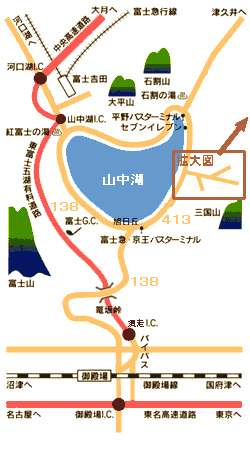 山中湖アクセス地図